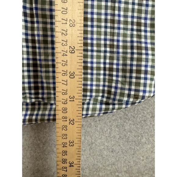 Peter Millar Shirt Mens Large Green Plaid Preppy Business Academia Classic - Picture 7 of 8